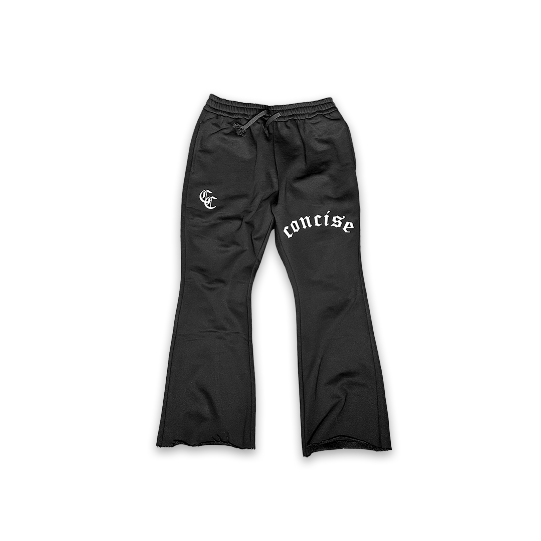Concise Flared Fleece Pants - Black – CONCISE