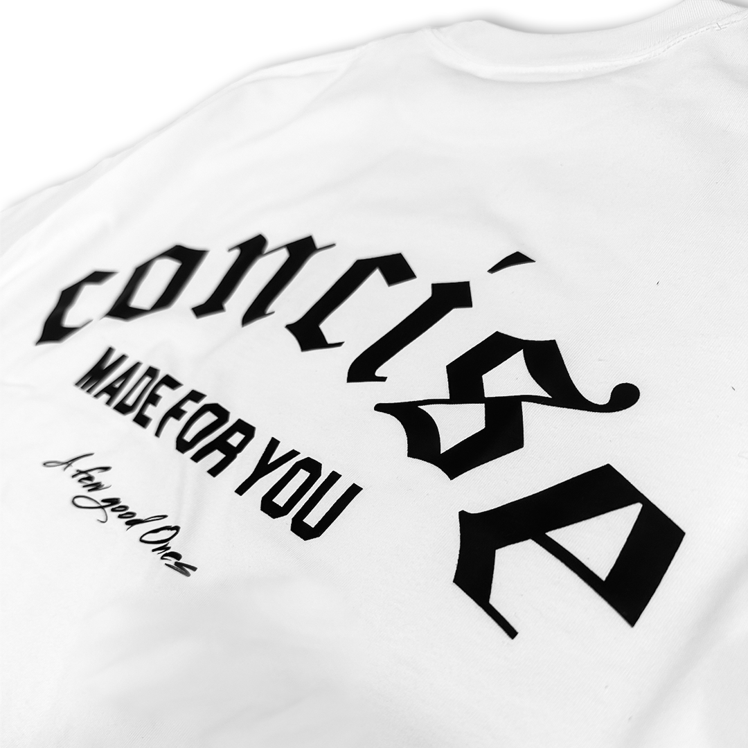 arched logo oversized shirt white.