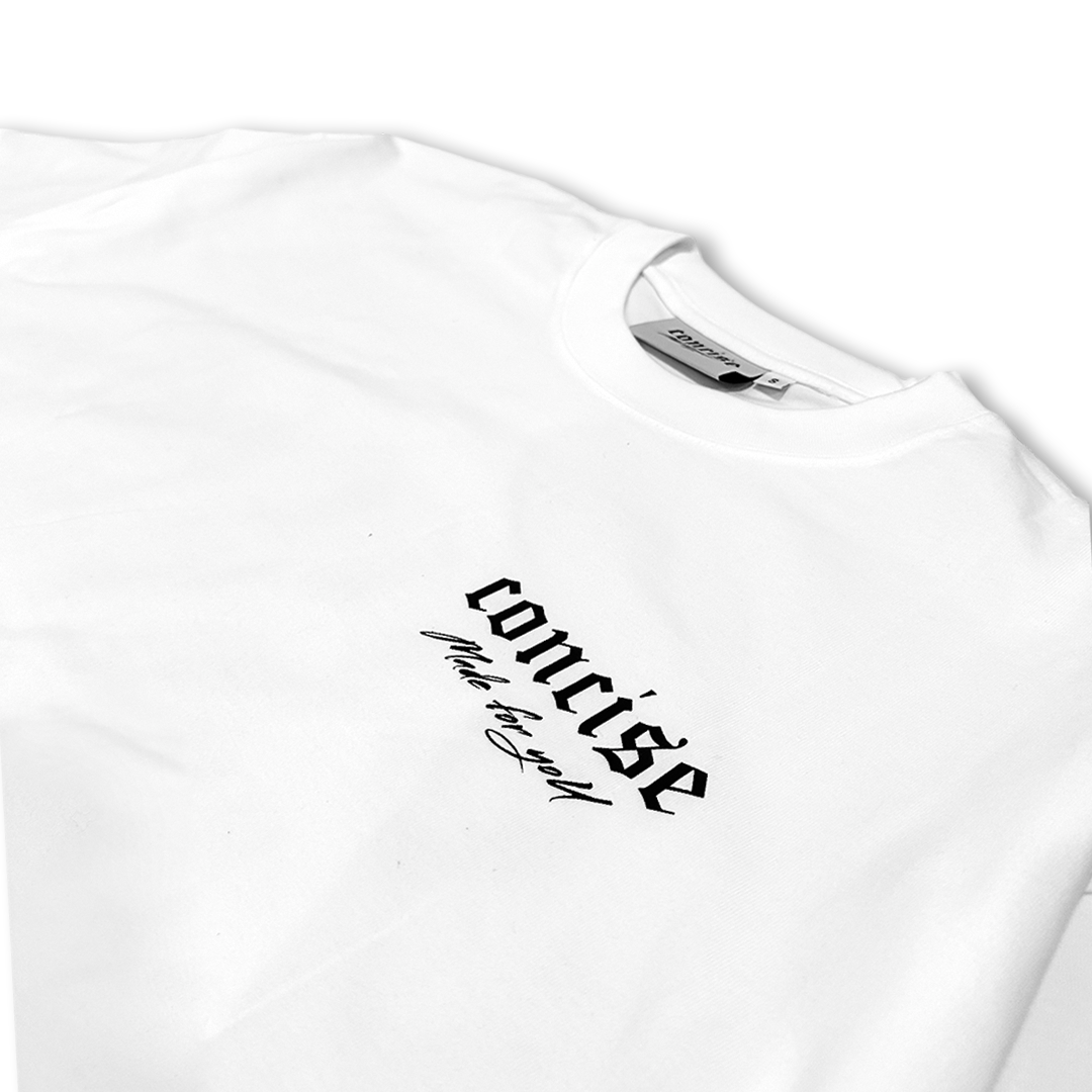 arched logo oversized shirt white.
