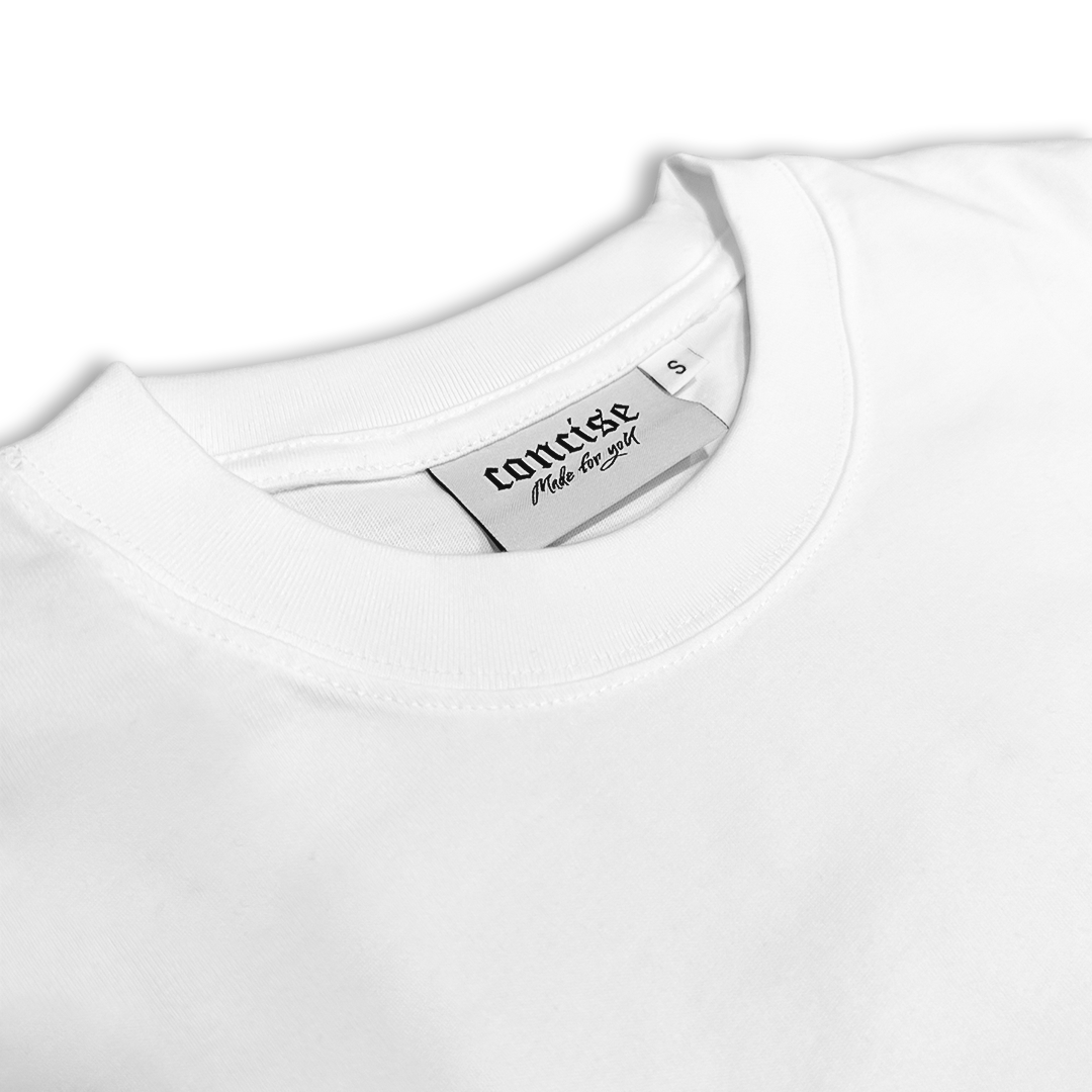 arched logo oversized shirt white.
