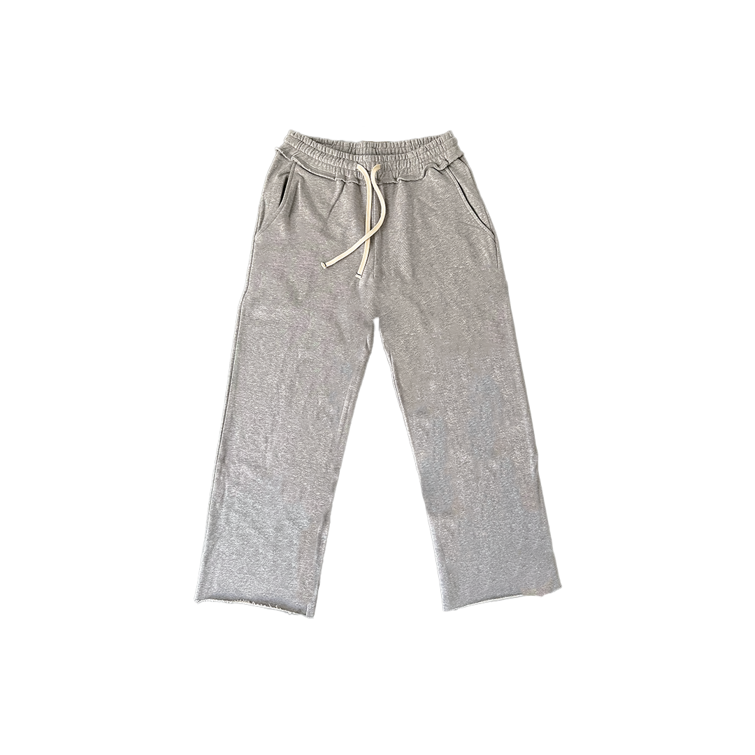 baggy wide-leg sweatpants gray.