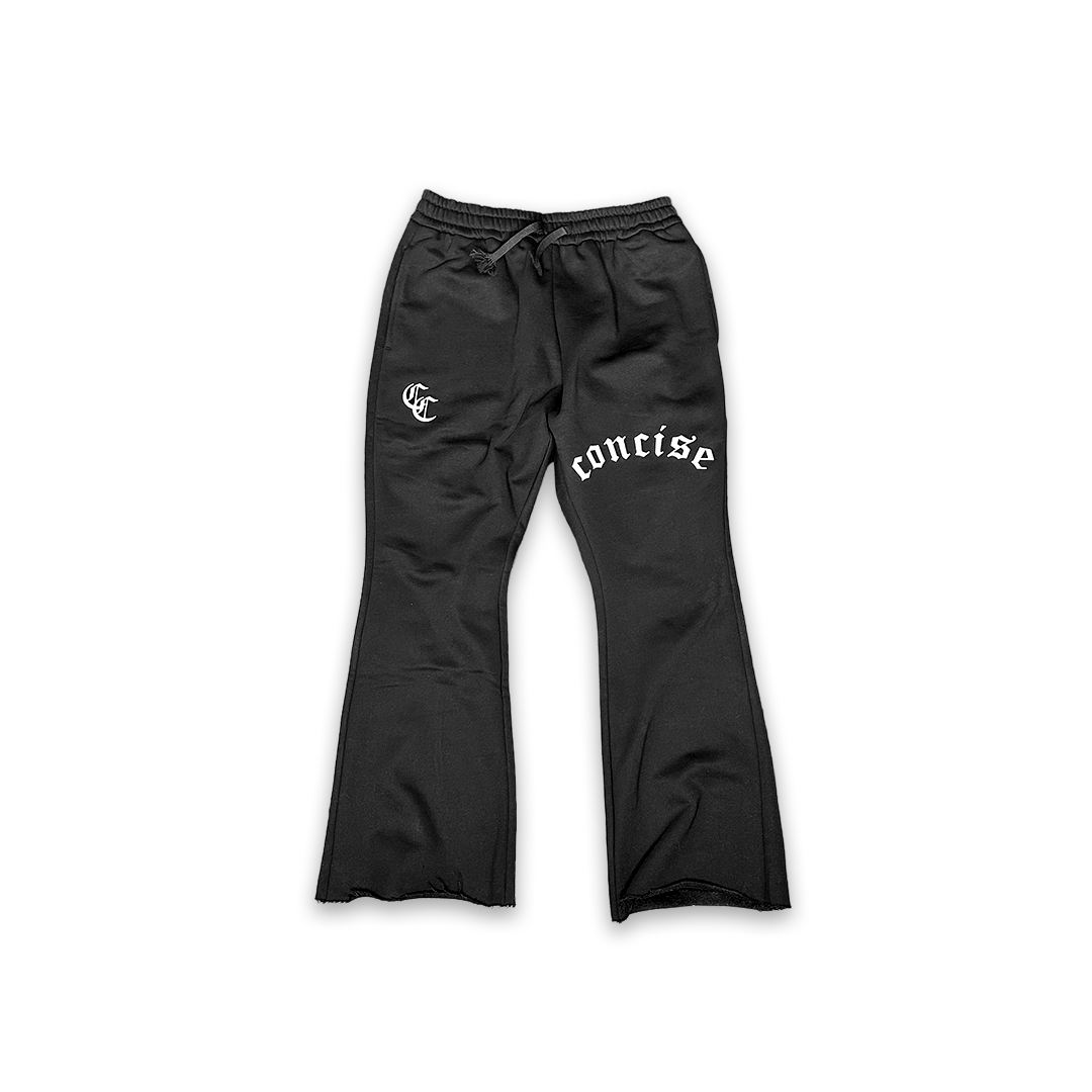 flared sweat pants black.